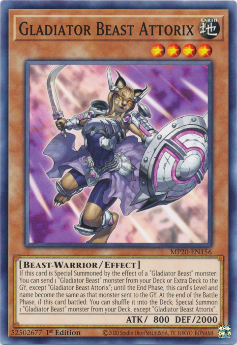 Gladiator Beast Attorix [MP20-EN156] Common | Odin's Place