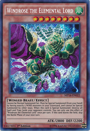 Windrose the Elemental Lord [MP14-EN022] Secret Rare | Odin's Place