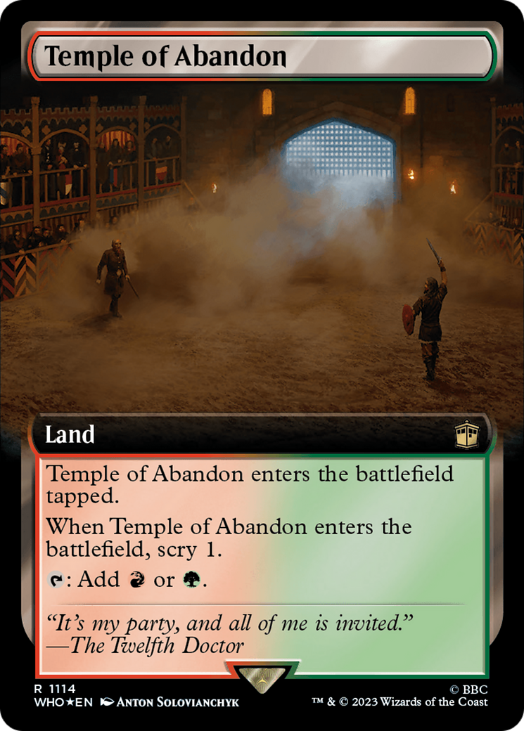 Temple of Abandon (Extended Art) (Surge Foil) [Doctor Who] | Odin's Place