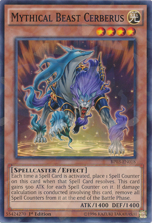 Mythical Beast Cerberus [BP03-EN018] Shatterfoil Rare | Odin's Place