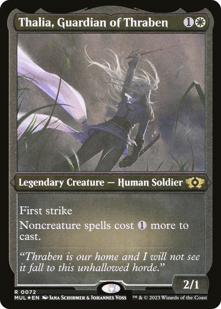 Thalia, Guardian of Thraben (Foil Etched) [Multiverse Legends] | Odin's Place
