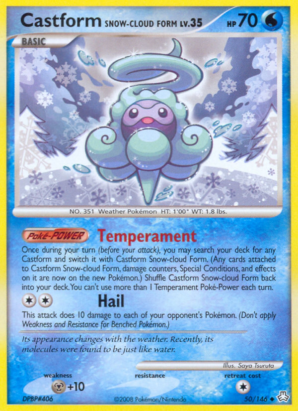 Castform Snow-cloud Form (50/146) [Diamond & Pearl: Legends Awakened] | Odin's Place