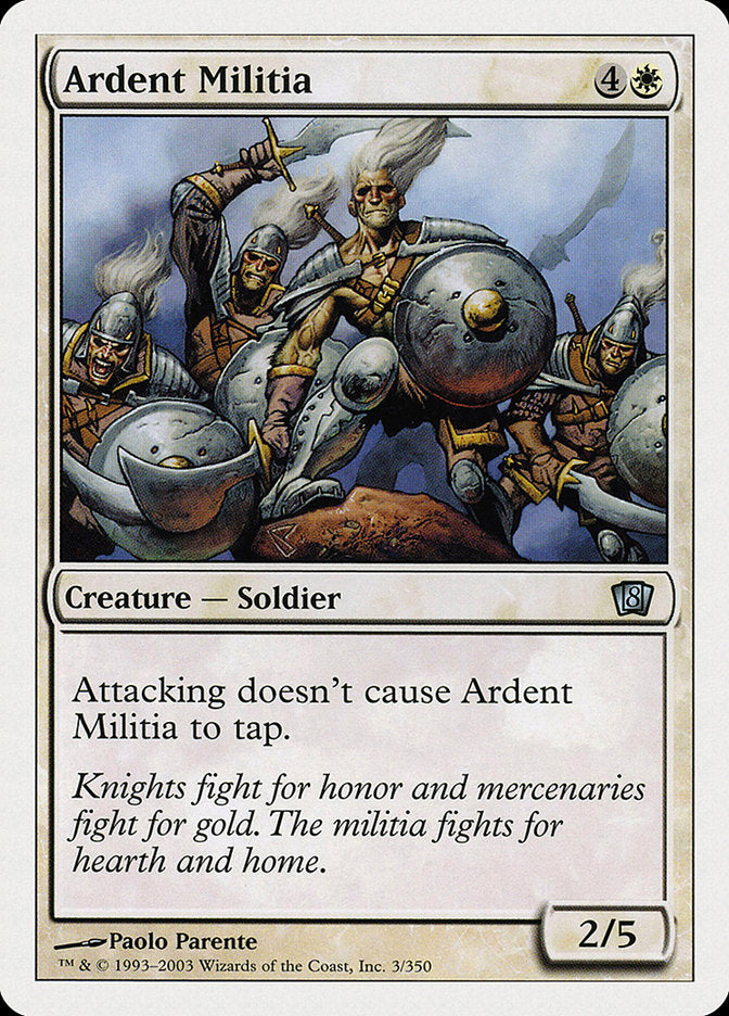 Ardent Militia (3) [Eighth Edition] | Odin's Place