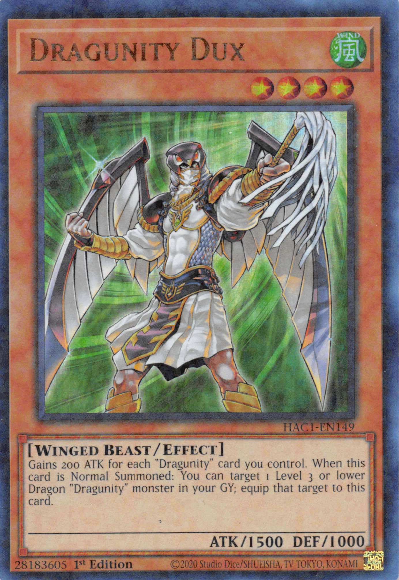 Dragunity Dux (Duel Terminal) [HAC1-EN149] Parallel Rare | Odin's Place
