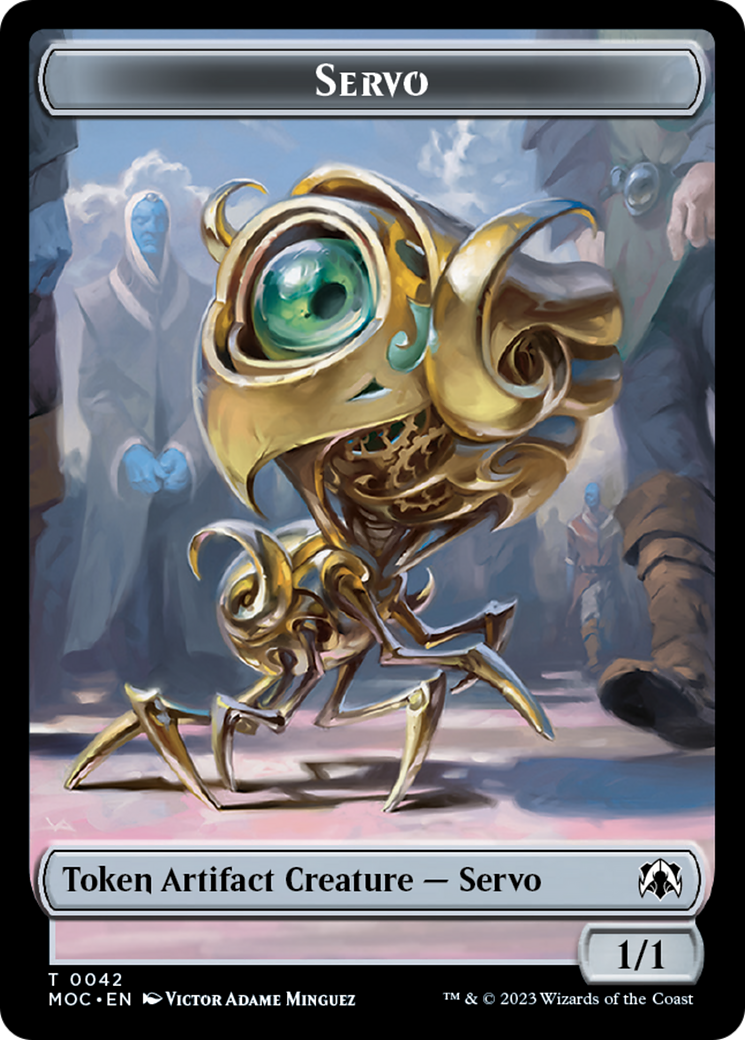 Feather // Servo Double-Sided Token [March of the Machine Commander Tokens] | Odin's Place