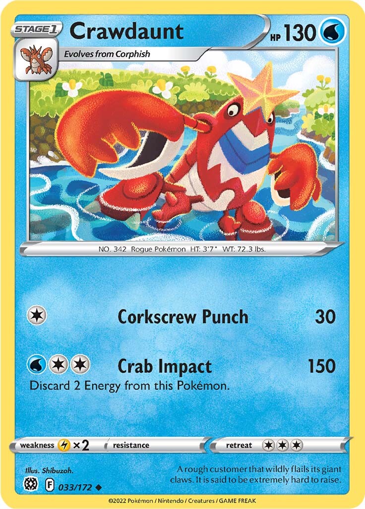 Crawdaunt (033/172) [Sword & Shield: Brilliant Stars] | Odin's Place