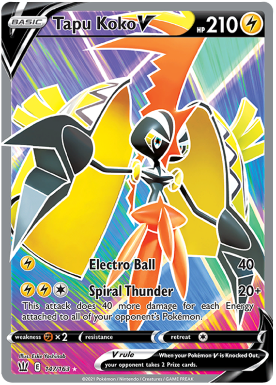 Tapu Koko V (147/163) [Sword & Shield: Battle Styles] | Odin's Place