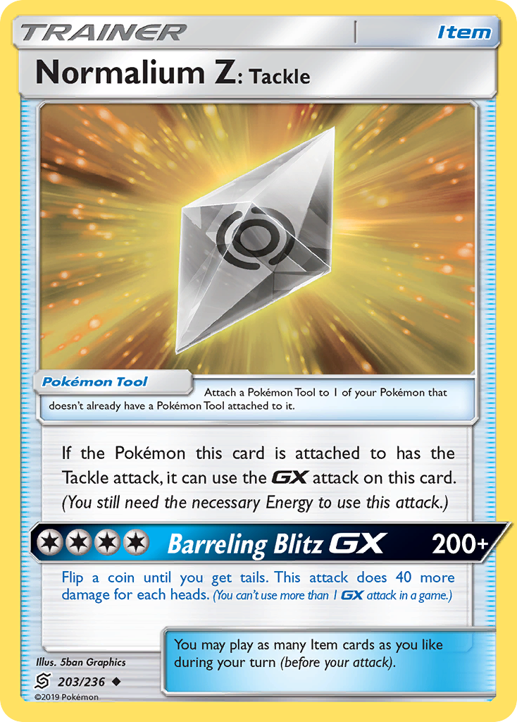 Normalium Z: Tackle (203/236) [Sun & Moon: Unified Minds] | Odin's Place