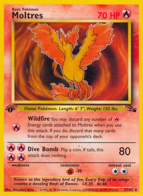 Moltres (27/62) [Fossil 1st Edition] | Odin's Place