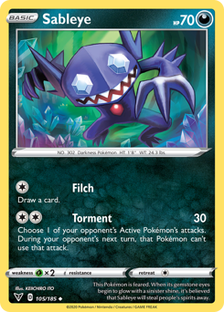 Sableye (105/185) [Sword & Shield: Vivid Voltage] | Odin's Place