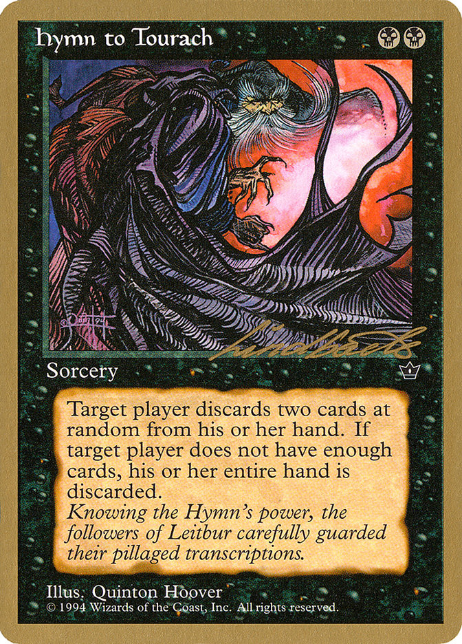 Hymn to Tourach (Cloak) (Leon Lindback) [Pro Tour Collector Set] | Odin's Place