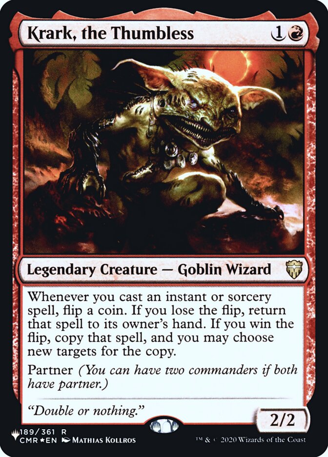 Krark, the Thumbless [Secret Lair: Heads I Win, Tails You Lose] | Odin's Place