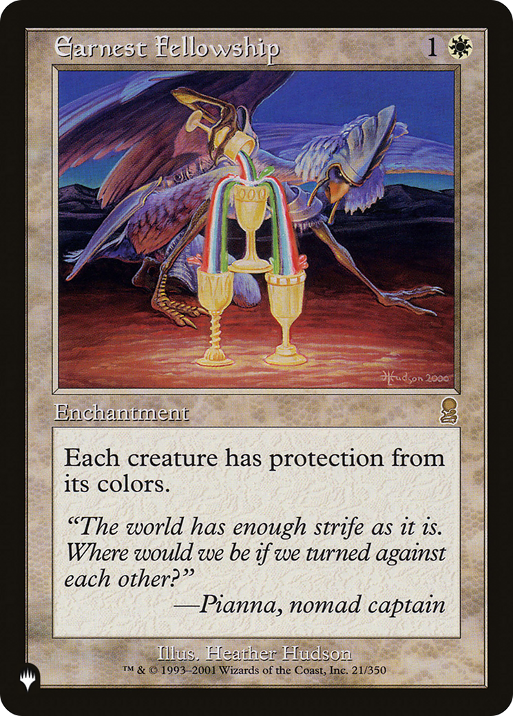 Earnest Fellowship [The List] | Odin's Place
