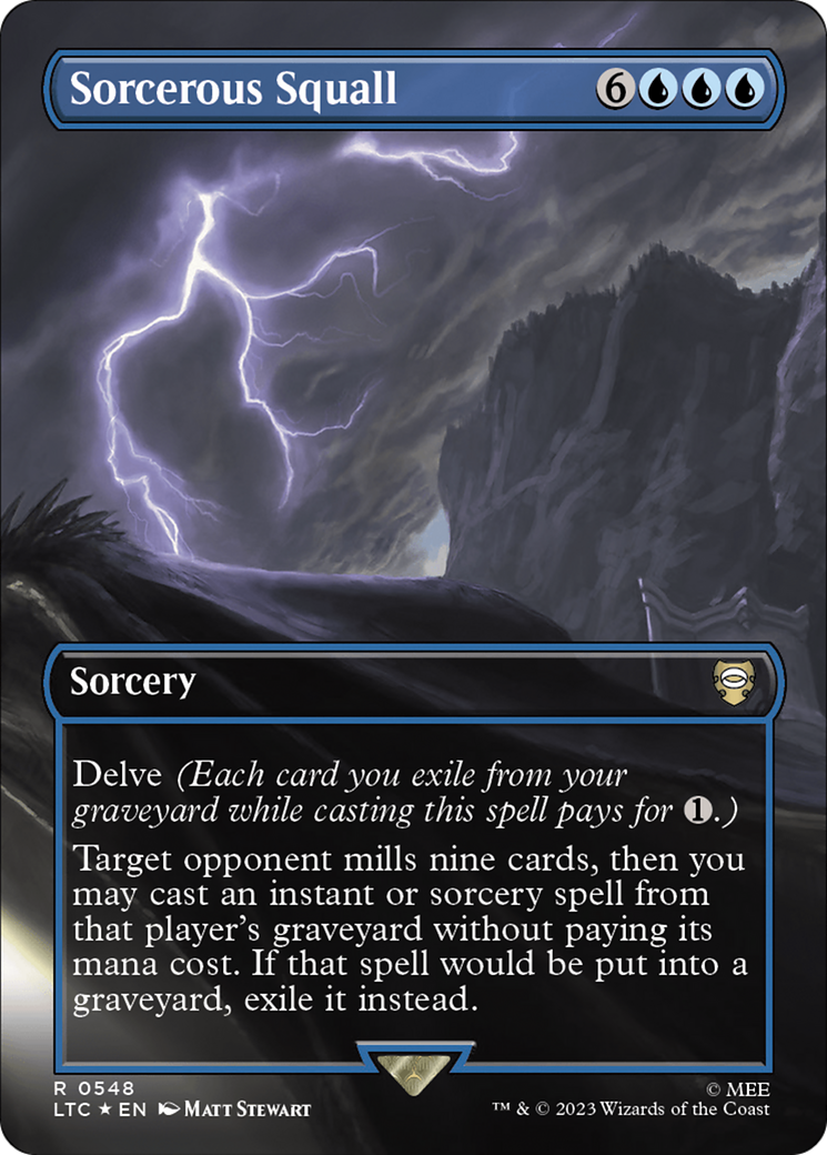Sorcerous Squall (Borderless) (Surge Foil) [The Lord of the Rings: Tales of Middle-Earth Commander] | Odin's Place
