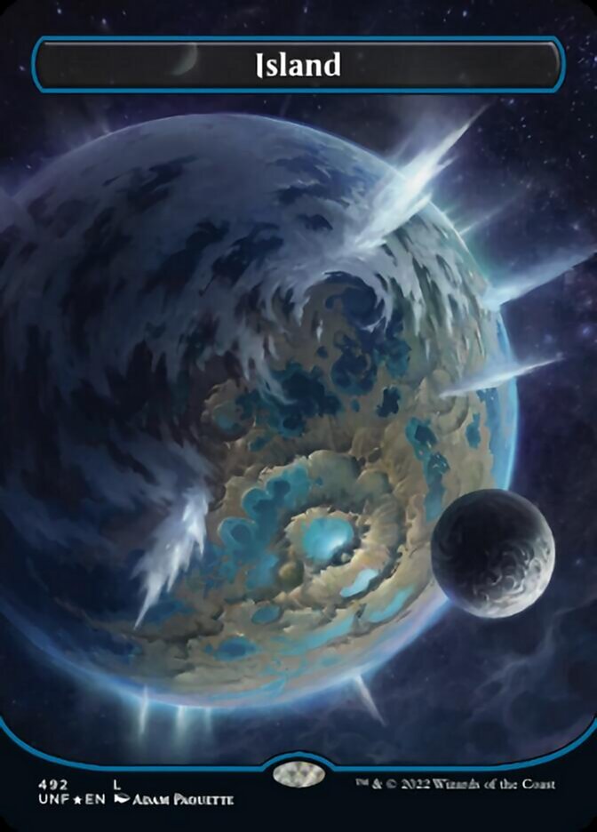 Island (492) (Orbital Space-ic Land) (Galaxy Foil) [Unfinity] | Odin's Place