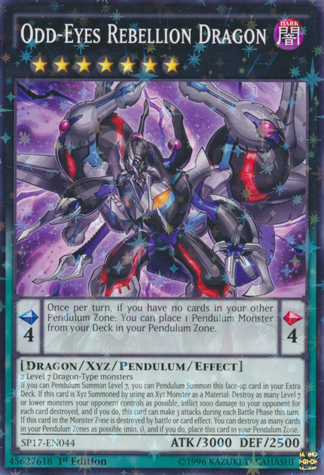Odd-Eyes Rebellion Dragon [SP17-EN044] Starfoil Rare | Odin's Place