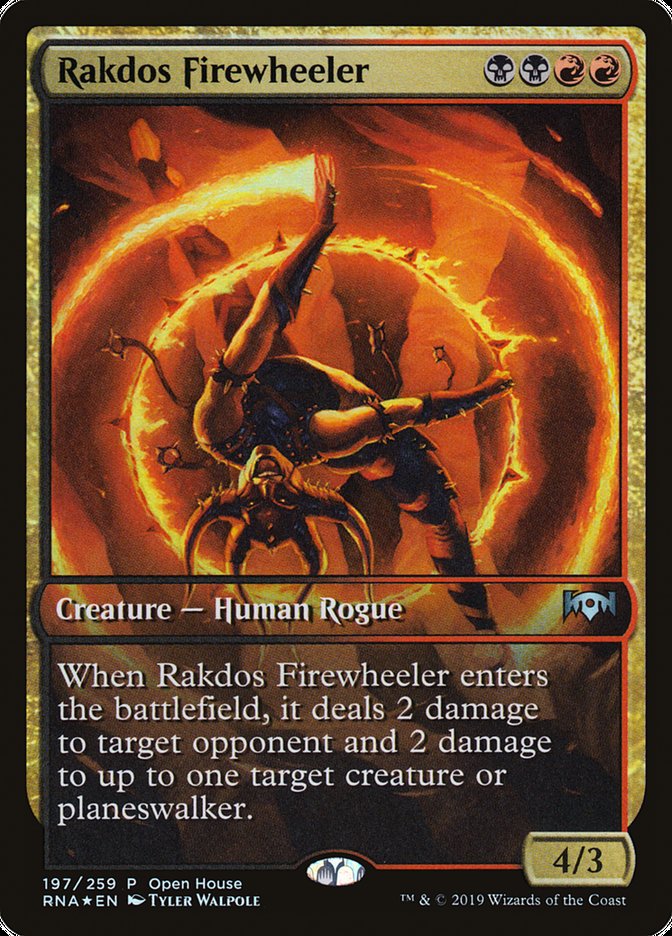 Rakdos Firewheeler (197) (Open House) (Extended Art) [Ravnica Allegiance Promos] | Odin's Place