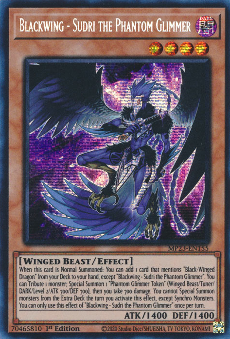 Blackwing - Sudri the Phantom Glimmer [MP23-EN155] Prismatic Secret Rare | Odin's Place