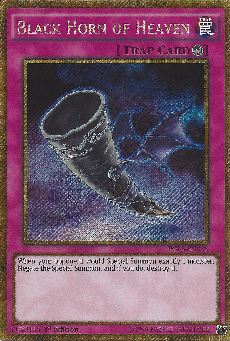 Black Horn of Heaven [PGL3-EN035] Gold Secret Rare | Odin's Place