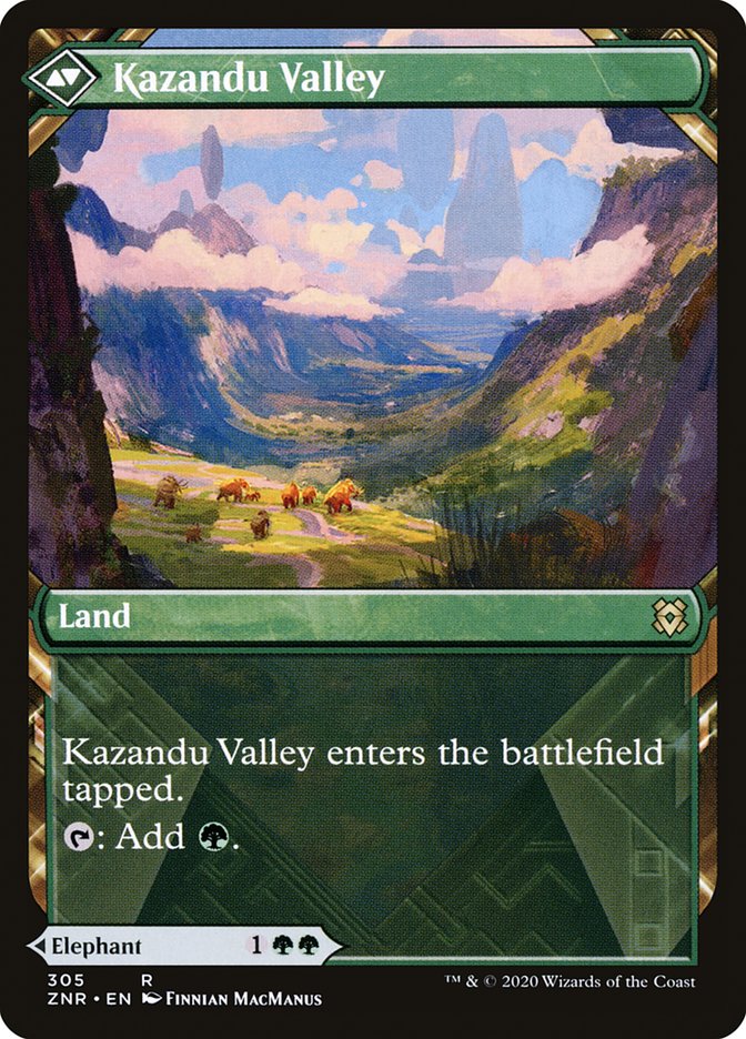 Kazandu Mammoth // Kazandu Valley (Showcase) [Zendikar Rising] | Odin's Place
