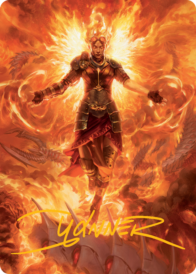Chandra, Hope's Beacon Art Card (Gold-Stamped Signature) [March of the Machine Art Series] | Odin's Place