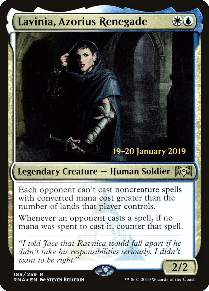 Lavinia, Azorius Renegade (189) [Ravnica Allegiance Prerelease Promos] | Odin's Place