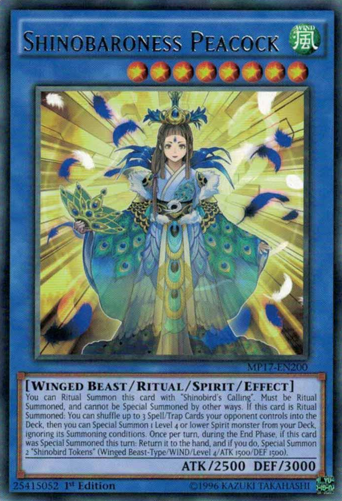 Shinobaroness Peacock [MP17-EN200] Rare | Odin's Place