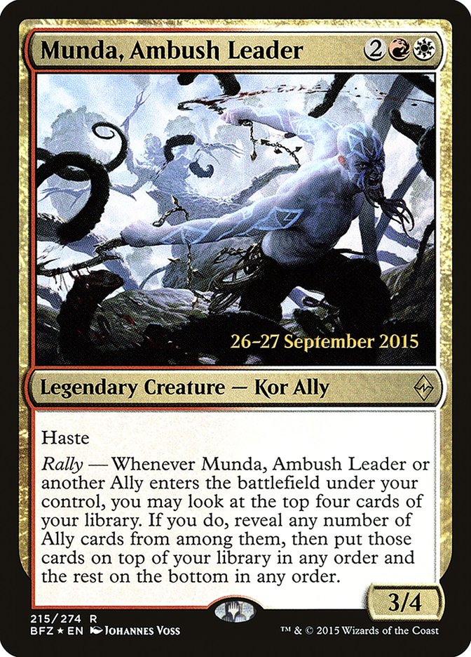 Munda, Ambush Leader (215) [Battle for Zendikar Prerelease Promos] | Odin's Place