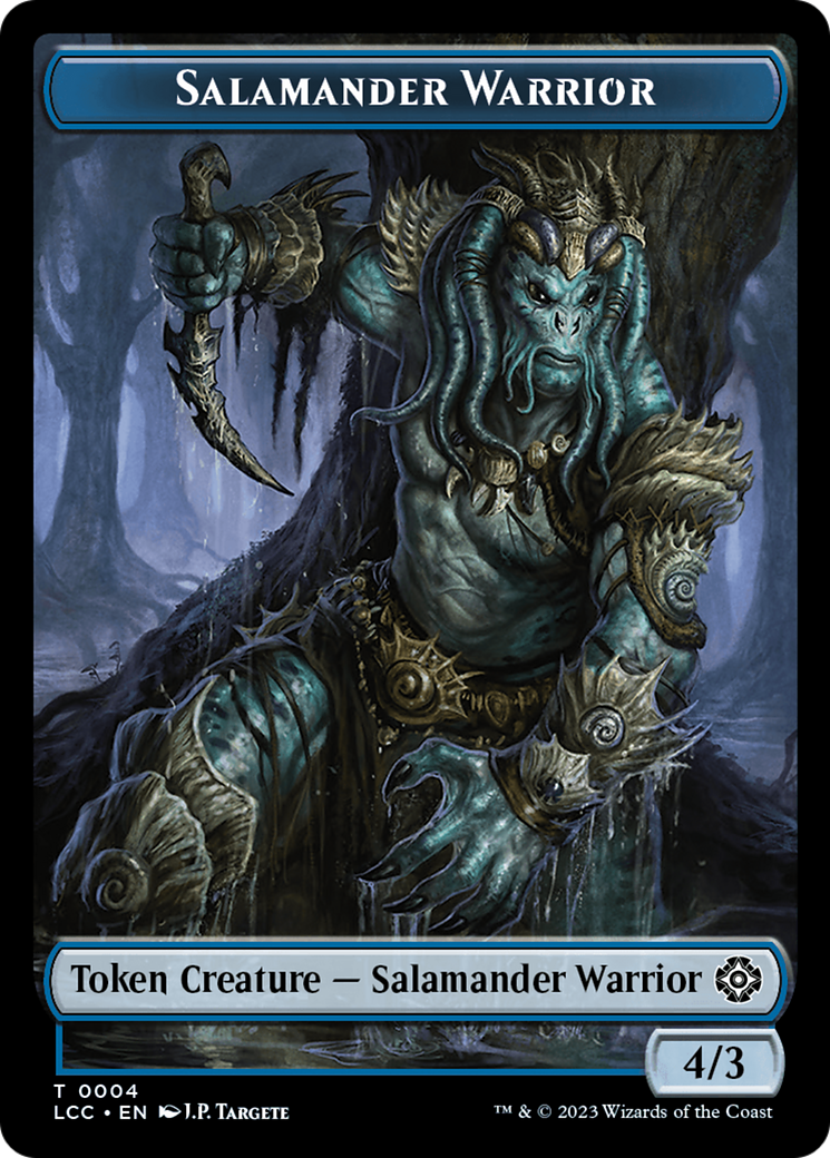 Salamander Warrior // Shapeshifter Double-Sided Token [The Lost Caverns of Ixalan Commander Tokens] | Odin's Place