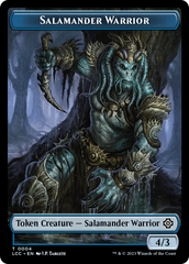 Salamander Warrior // Shapeshifter Double-Sided Token [The Lost Caverns of Ixalan Commander Tokens] | Odin's Place