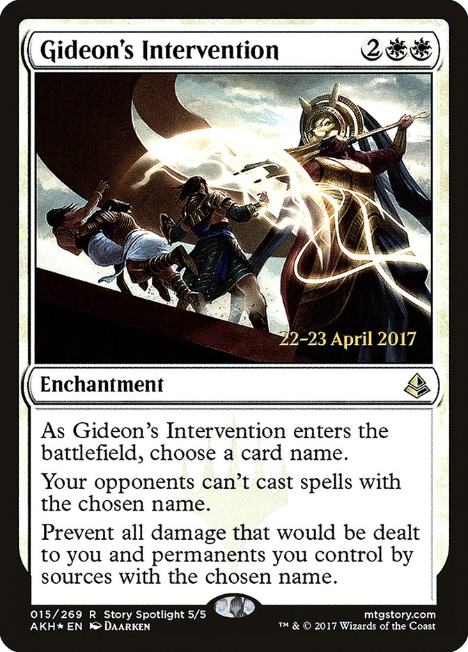 Gideon's Intervention (15) [Amonkhet Prerelease Promos] | Odin's Place