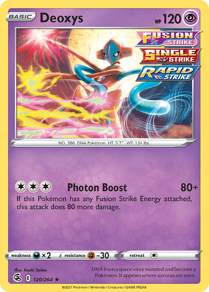 Deoxys (120/264) (Theme Deck Exclusive) [Sword & Shield: Fusion Strike] | Odin's Place