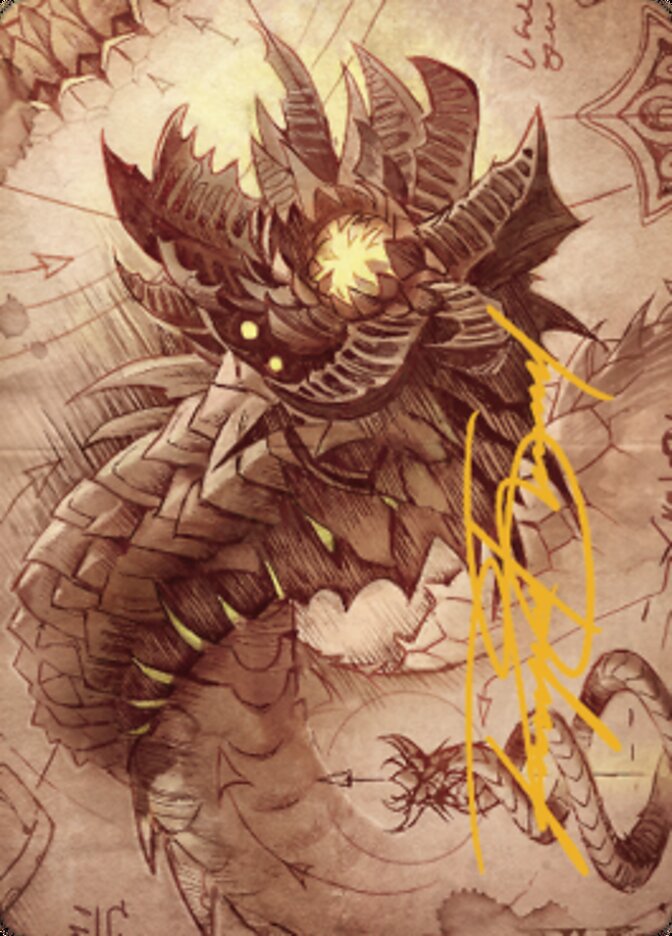 Wurmcoil Engine Art Card (Gold-Stamped Signature) [The Brothers' War Art Series] | Odin's Place