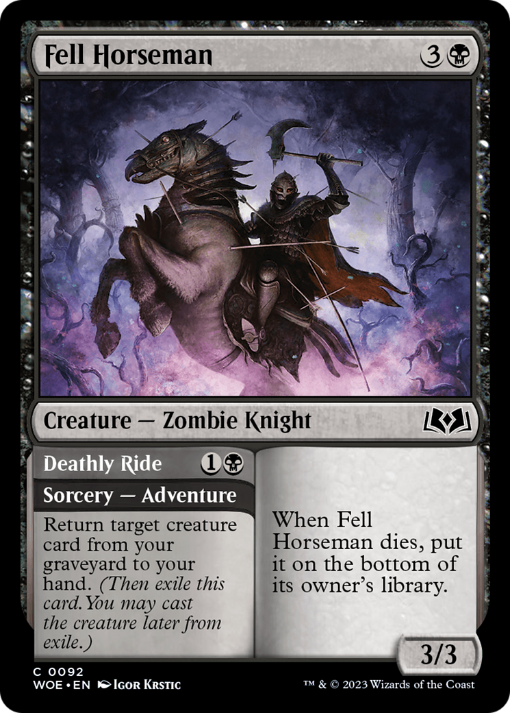 Fell Horseman // Deathly Ride [Wilds of Eldraine] | Odin's Place