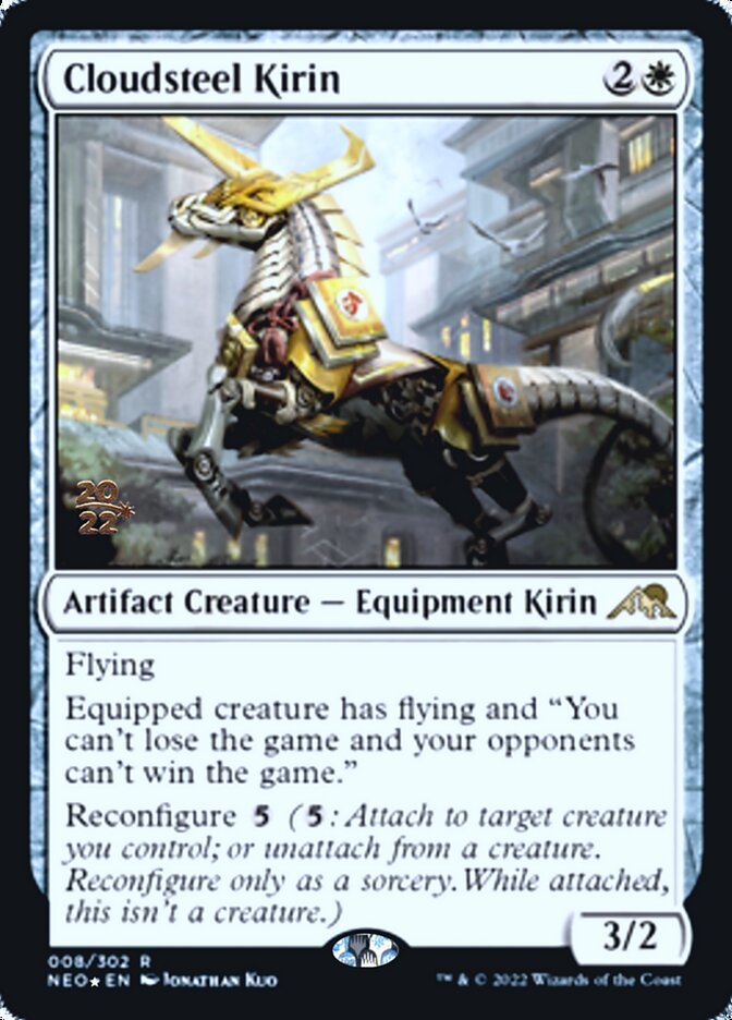Cloudsteel Kirin [Kamigawa: Neon Dynasty Prerelease Promos] | Odin's Place