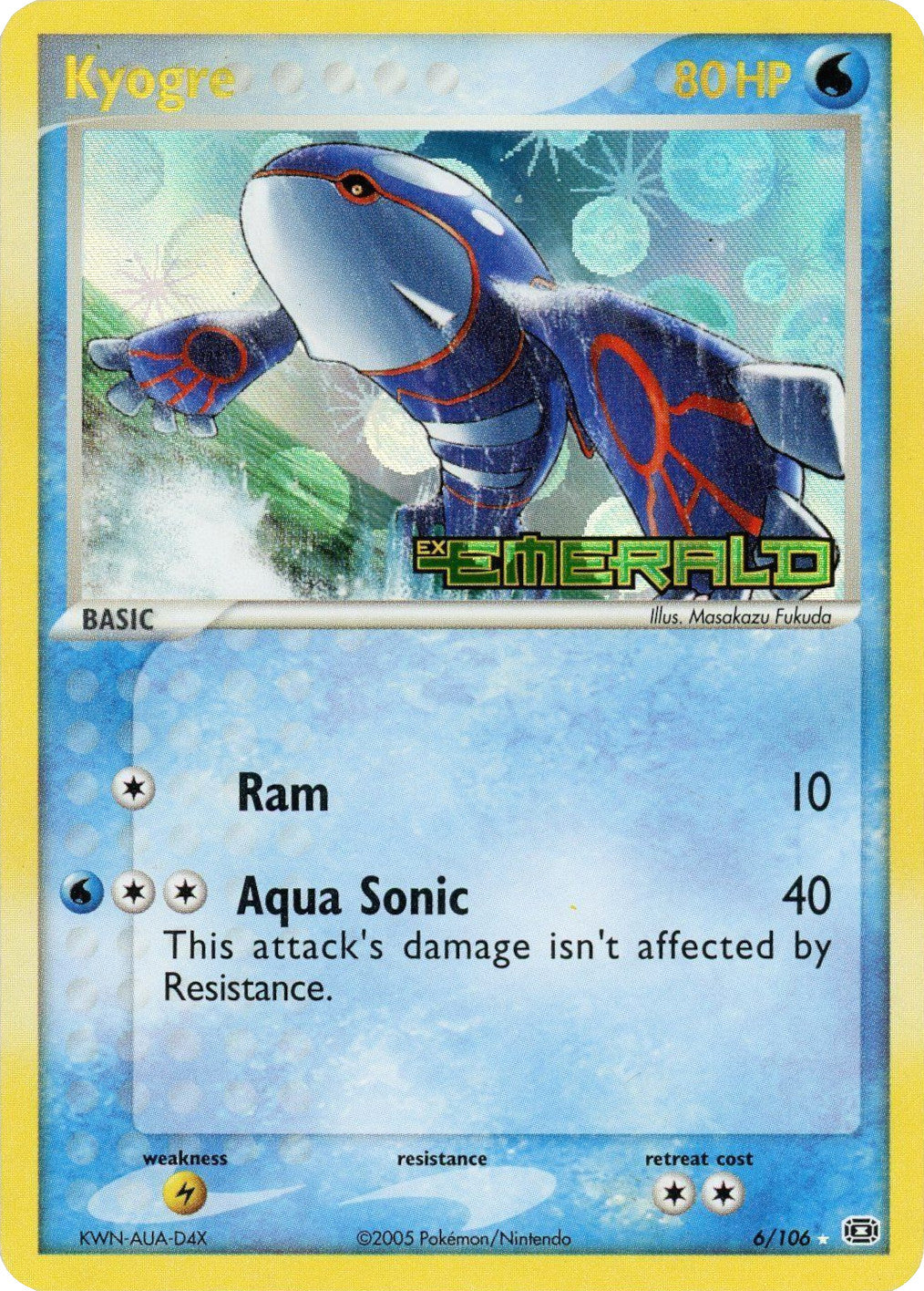 Kyogre (6/106) (Stamped) [EX: Emerald] | Odin's Place