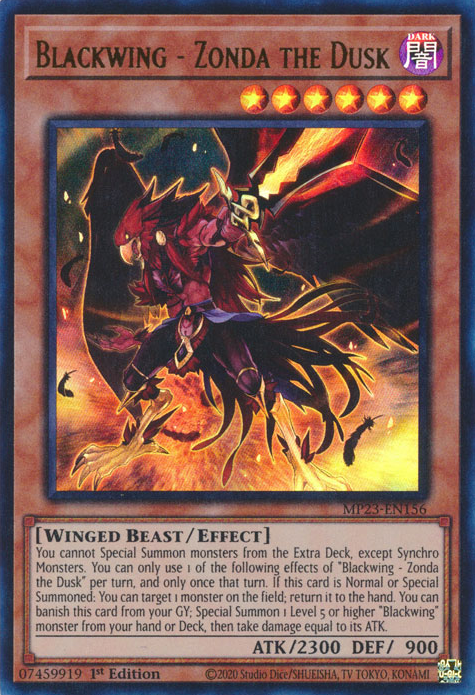Blackwing - Zonda the Dusk [MP23-EN156] Ultra Rare | Odin's Place