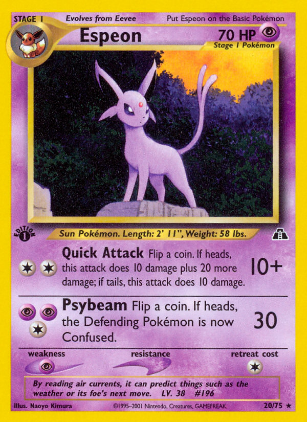 Espeon (20/75) [Neo Discovery 1st Edition] | Odin's Place