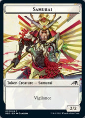Samurai // Human Monk Double-Sided Token [Kamigawa: Neon Dynasty Tokens] | Odin's Place