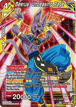 Beerus, Unceasing Rage (BT14-147) [Cross Spirits] | Odin's Place