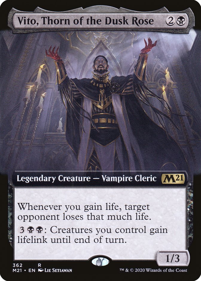 Vito, Thorn of the Dusk Rose (Extended Art) [Core Set 2021] | Odin's Place