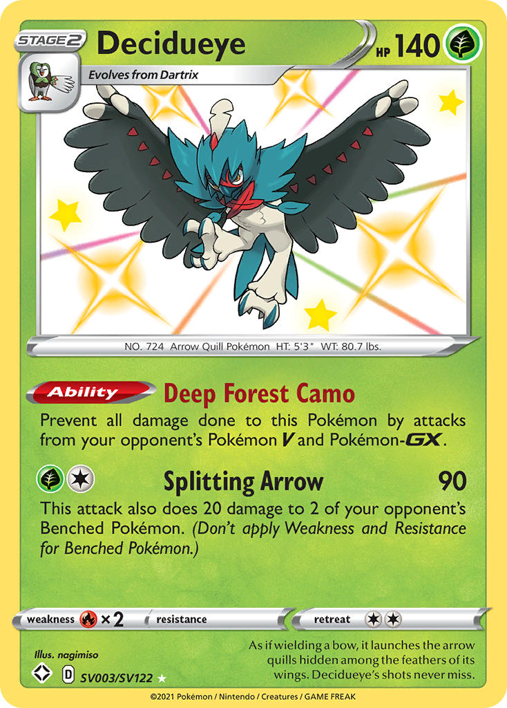 Decidueye (SV003/SV122) [Sword & Shield: Shining Fates] | Odin's Place