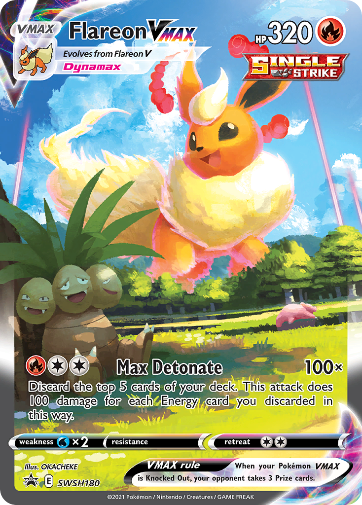 Flareon VMAX (SWSH180) (Jumbo Card) [Sword & Shield: Black Star Promos] | Odin's Place