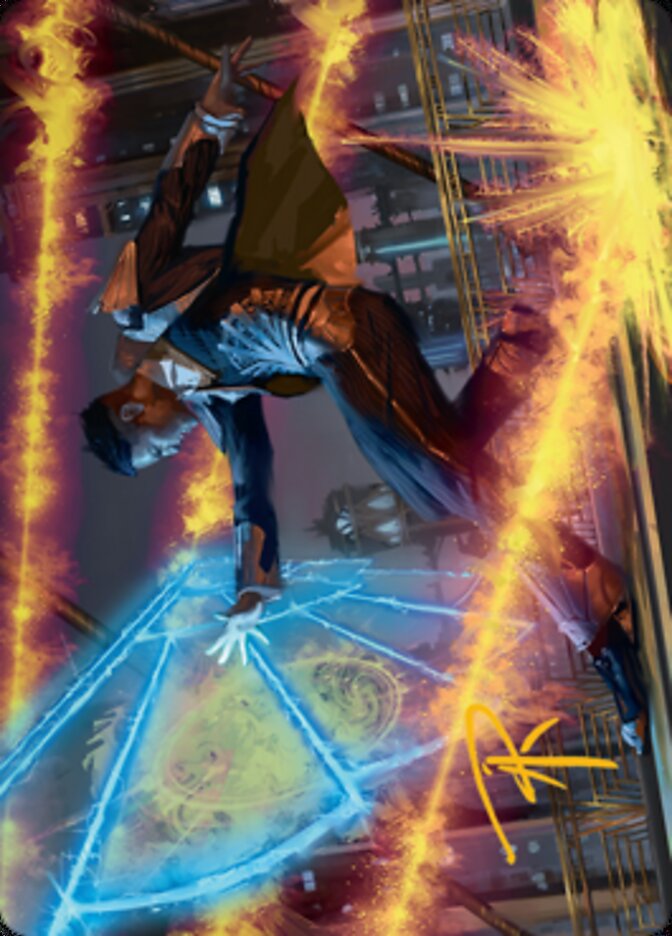 Wingshield Agent Art Card (Gold-Stamped Signature) [Streets of New Capenna Art Series] | Odin's Place
