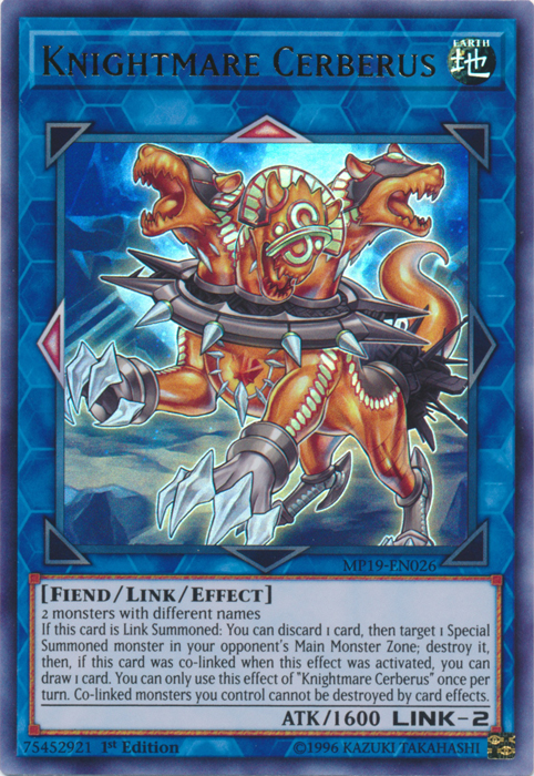 Knightmare Cerberus [MP19-EN026] Ultra Rare | Odin's Place