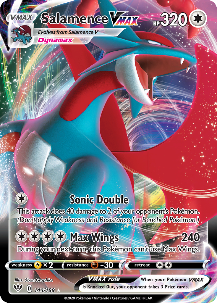 Salamence VMAX (144/189) [Sword & Shield: Darkness Ablaze] | Odin's Place