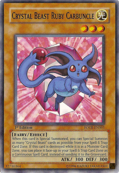 Crystal Beast Ruby Carbuncle [FOTB-EN001] Common | Odin's Place