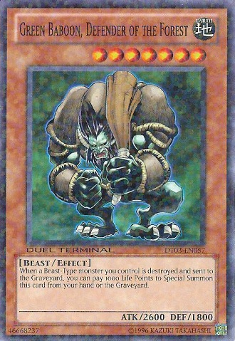Green Baboon, Defender of the Forest [DT03-EN057] Common | Odin's Place