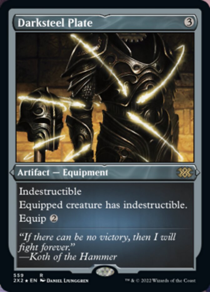 Darksteel Plate (Foil Etched) [Double Masters 2022] | Odin's Place