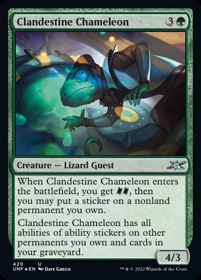 Clandestine Chameleon (Galaxy Foil) [Unfinity] | Odin's Place